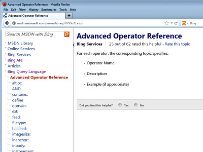 Advanced Search Operators